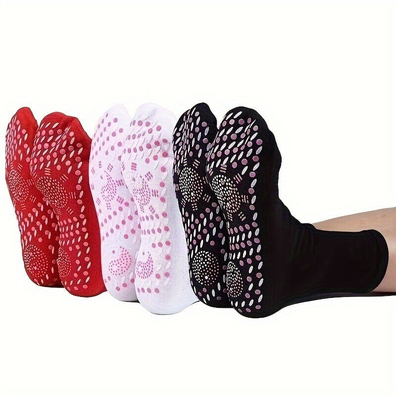 3 pares de calcetines autocalentables de bienestar - Aislamiento térmico ultracálido para el invierno - Conjunto de calcetines cortos cómodos - Enfoque en el cuidado de la salud