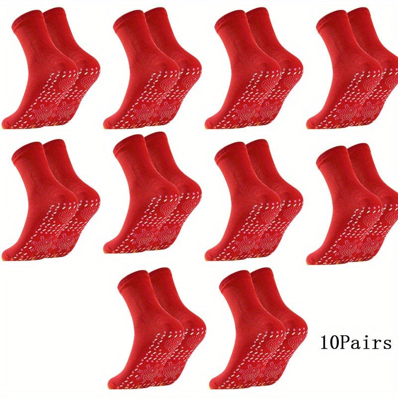 3 pares de calcetines autocalentables de bienestar - Aislamiento térmico ultracálido para el invierno - Conjunto de calcetines cortos cómodos - Enfoque en el cuidado de la salud
