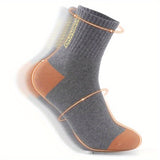 5 pares de calcetines deportivos de media caña para hombre, cómodos y transpirables, que absorben el sudor, ideales para entrenamiento de baloncesto y actividades al aire libre.