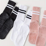 3 pares de calcetines antideslizantes para yoga y pilates con agarre para mujer, transpirables y cómodos, ideales para barra y ballet. Ideales para yoga, pilates, barra y ballet. Regalo perfecto para entusiastas del fitness.