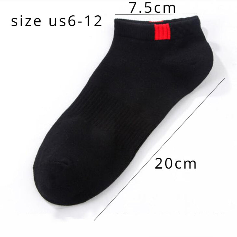 5 pares de calcetines tobilleros lisos para hombre, cómodos, transpirables, suaves y absorbentes del sudor, ideales para exteriores.