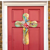 Easter Cross with Doves Holiday Door Decor by G. Debrekht - Easter Spring Decor - 8688167H