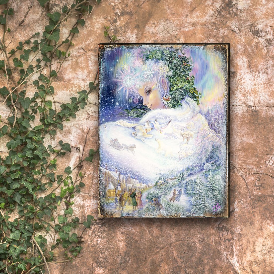 Arte mural de madera de fantasía de la Reina de las Nieves de Josephine Wall - Decoración de fantasía - 852143-JW