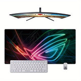 Grand tapis de souris gaming ASUS Republic of Gamers (ROG) avec bords cousus avec précision et base en caoutchouc antidérapante, tapis de bureau épais, tapis de clavier, idéal pour le jour de l'indépendance, Halloween, Thanksgiving, cadeaux de Noël
