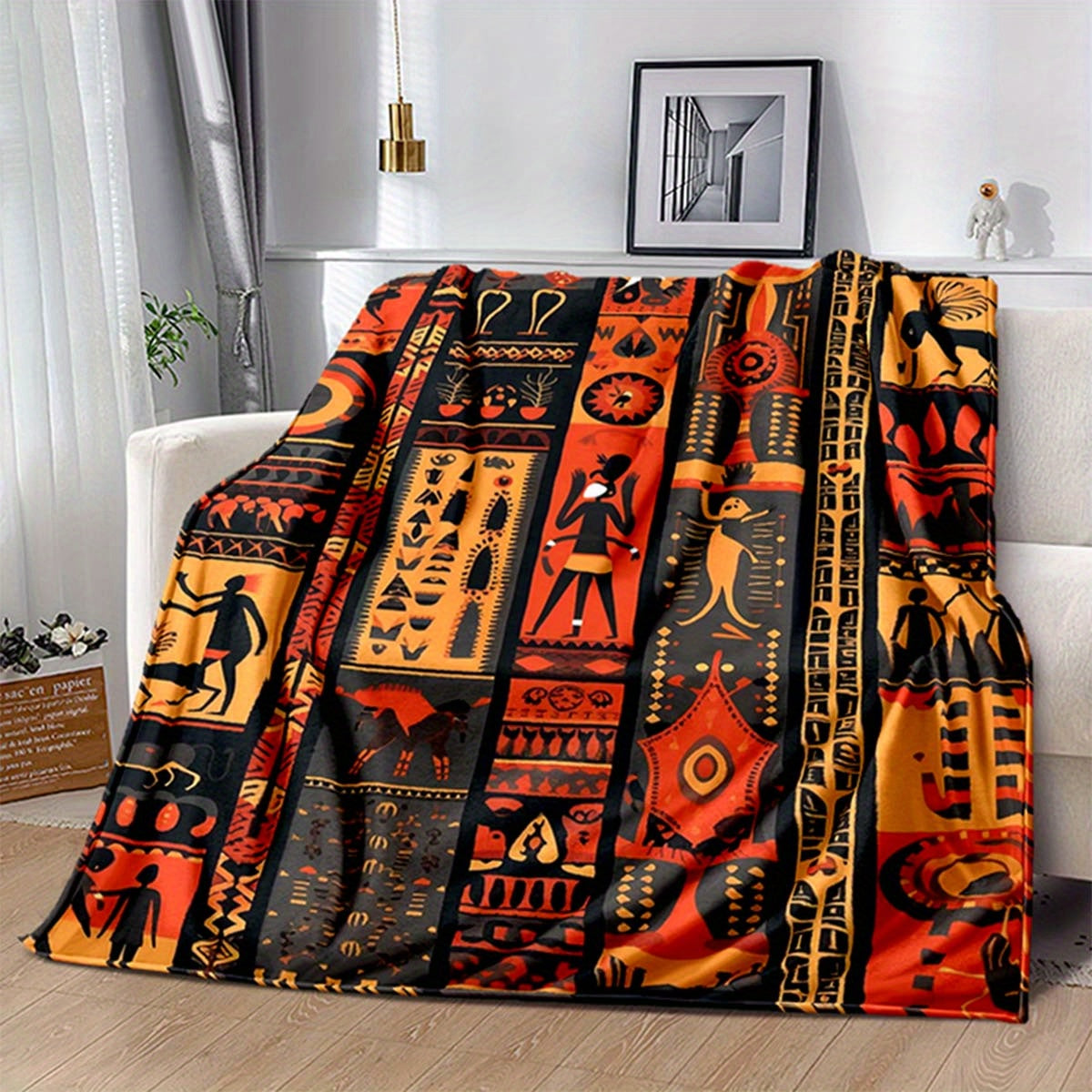 Soft & Cozy African American Culture Flannel Throw Blanket - Perfect For Living Room, Bedroom, Sofa, Picnic, And Car Naps