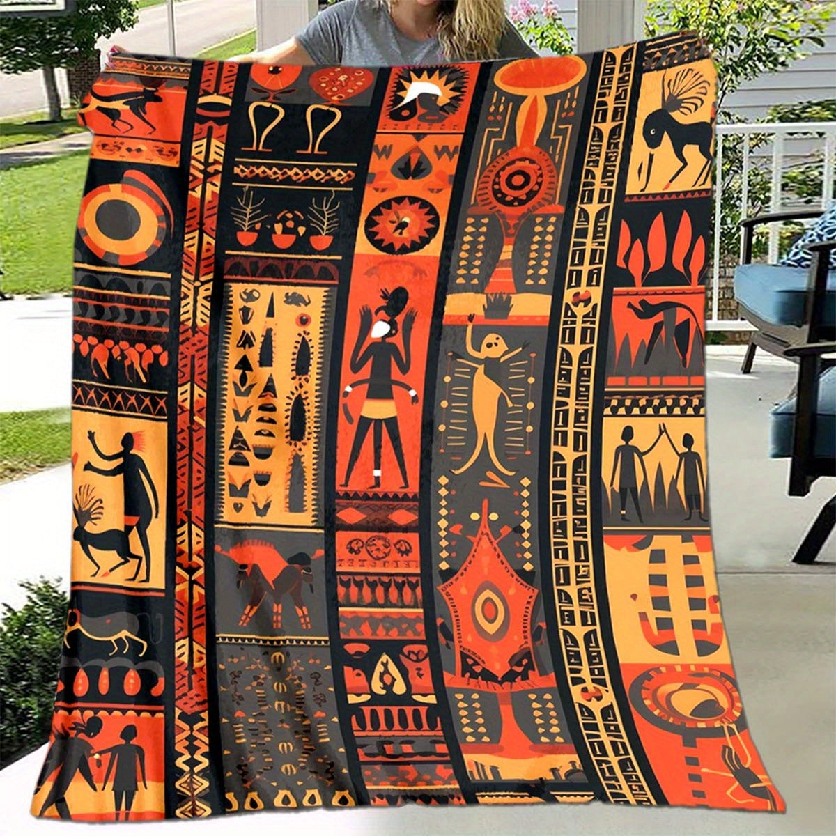 Soft & Cozy African American Culture Flannel Throw Blanket - Perfect For Living Room, Bedroom, Sofa, Picnic, And Car Naps