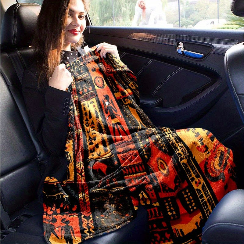 Soft & Cozy African American Culture Flannel Throw Blanket - Perfect For Living Room, Bedroom, Sofa, Picnic, And Car Naps