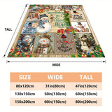 [Hot Selling] Cozy Snowman Christmas Blanket - Soft, Durable Polyester with 3D Printed Design - Perfect for Bed, Sofa, Camping & Travel - Available in Multiple Sizes