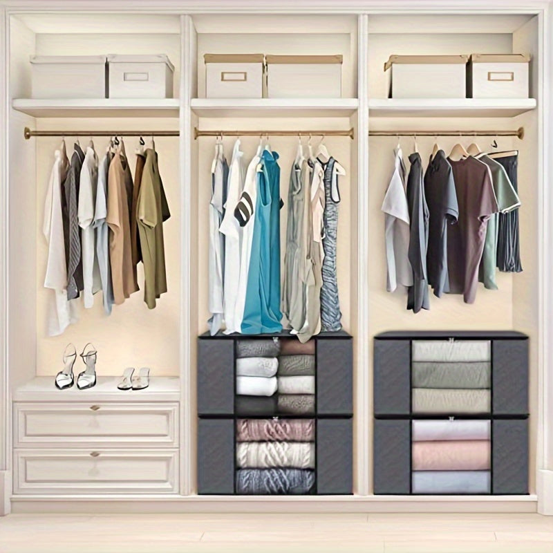 3/6PCS Durable & Stylish Foldable Storage Boxes - Large Capacity Blanket Organizers for Effortless Home Organization, Perfect in Bedrooms, Closets, Dorms, Spas & Wardrobes
