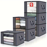 3/6PCS Durable & Stylish Foldable Storage Boxes - Large Capacity Blanket Organizers for Effortless Home Organization, Perfect in Bedrooms, Closets, Dorms, Spas & Wardrobes