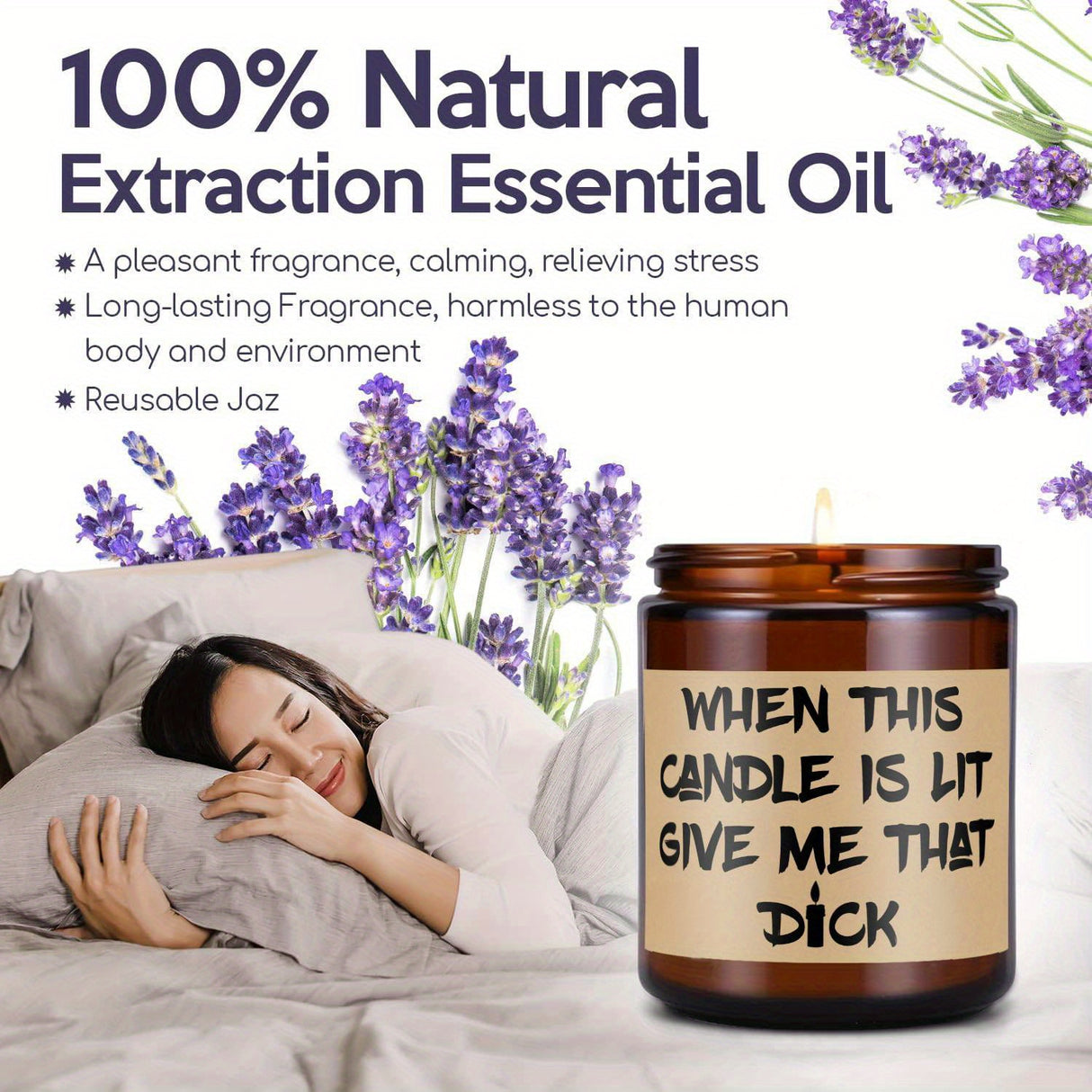 Unique Funny Scented Candle, Gift Idea for Men, Him, Husband, Boyfriend, Bf from Women, Her, Wife, Girlfriend, Gf Adults on Valentine's Day, Birthday, Anniversary, Christmas, New Year, Cool Love Fun Novelty Naughty Romantic S