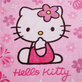 For Hello Kitty Anime-Themed Flannel Blanket, Glam Style, Digital Print, All-Season Comfort, Tear-Resistant, Knitted Craftsmanship, Polyester, with Applique Embellishment, for Cozy Plush Flannel Cover