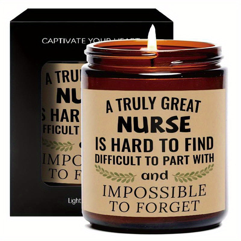 Unique Nurse Appreciation Gift for Women - Scented Candle for Her Practitioner, Nursing Professionals, Student, Friend on New Nurses Week, Party, Birthday, Christmas, Thanksgiving Day, Graduation, Retirement - Bulk Present wi