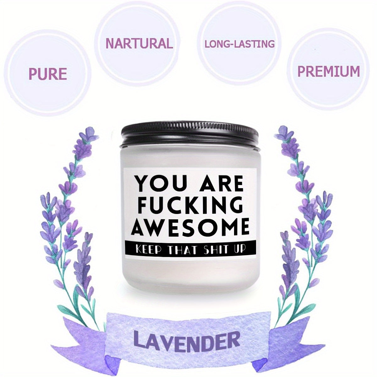Gift for Him Her Friends Coworkers Boss - Scented Candle Get Well Soon Idea for Loss of Loved One Memorial Condolences Bereavement Sympathy Illness Cancer Surgery Recovery Feel Better Thinking of You Encouragement Inspiration