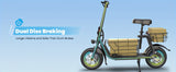 Electric Scooter with Seat for Adults, 550W Powerful Motor, 20-Mile Range, Speed up to 18.6MPH, Ample Storage for Pets & Cargo