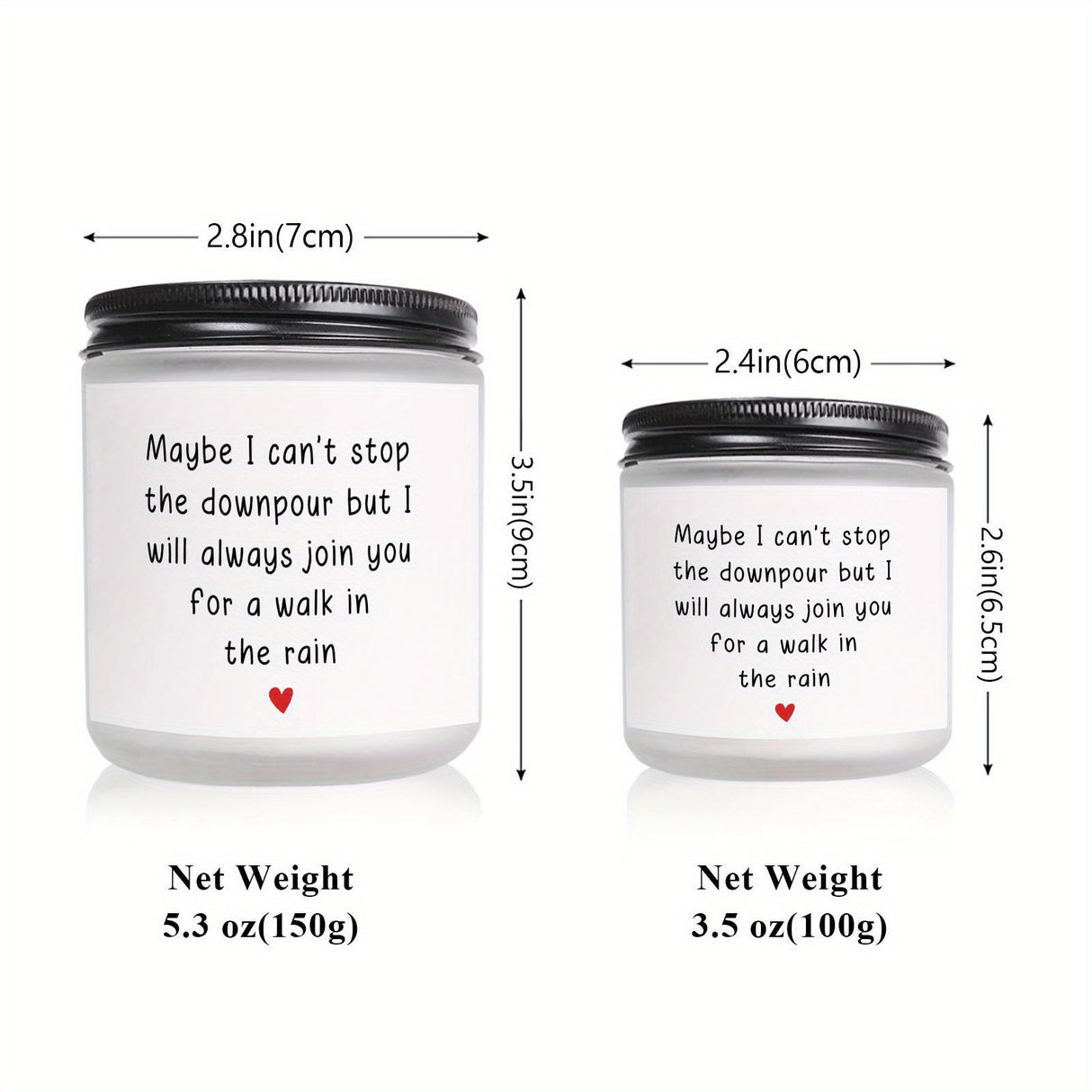 Soy & Beeswax Scented Candle - "Walk In The Rain" Inspirational Quote - Thoughtful Gift For Friend, Colleague, Sibling, Partner – Recovery, Support, Encouragement – Lavender Aroma