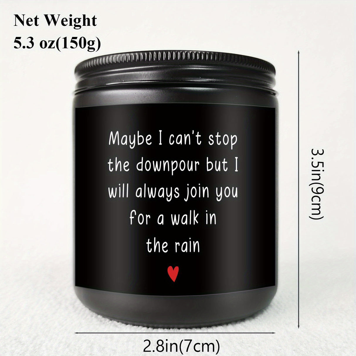 Soy & Beeswax Scented Candle - "Walk In The Rain" Inspirational Quote - Thoughtful Gift For Friend, Colleague, Sibling, Partner – Recovery, Support, Encouragement – Lavender Aroma