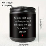 Soy & Beeswax Scented Candle - "Walk In The Rain" Inspirational Quote - Thoughtful Gift For Friend, Colleague, Sibling, Partner – Recovery, Support, Encouragement – Lavender Aroma