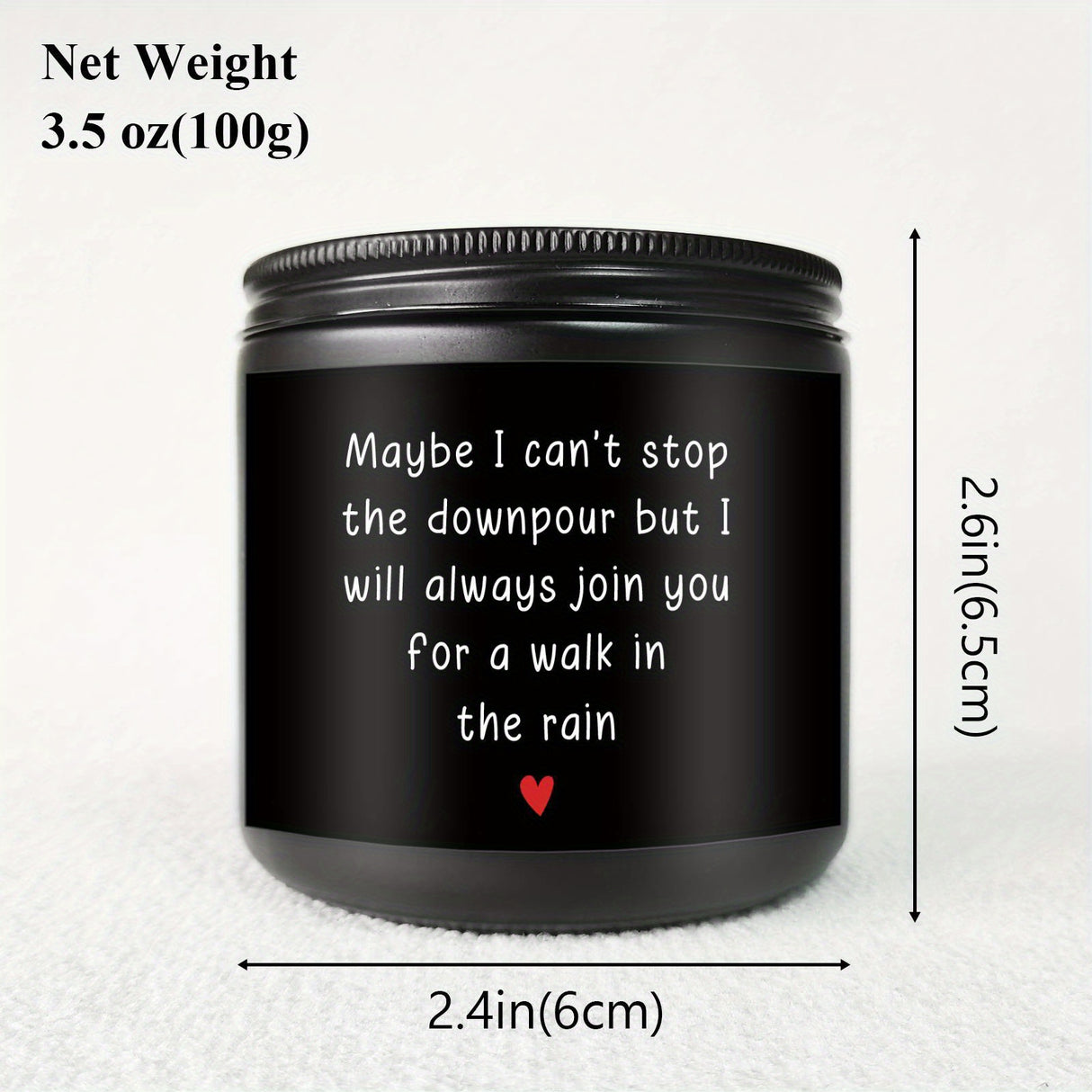 Soy & Beeswax Scented Candle - "Walk In The Rain" Inspirational Quote - Thoughtful Gift For Friend, Colleague, Sibling, Partner – Recovery, Support, Encouragement – Lavender Aroma