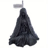 Gothic Dark Witch Scented Candle: Mysterious Female Mage Seated Statue Candle - Elden Ring Witch Design, No Electricity Required, Wax and Gelatin Material