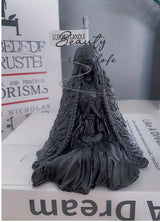 Gothic Dark Witch Scented Candle: Mysterious Female Mage Seated Statue Candle - Elden Ring Witch Design, No Electricity Required, Wax and Gelatin Material