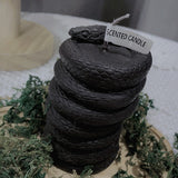 Bougie parfumée effrayante Cobra royal noir - Ovale, cire de soja, mèche unique avec accents scintillants pour une décoration d'Halloween et une idée cadeau unique