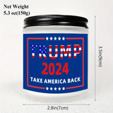 Donald Trump 2024 flag 1Pc Scented Candle 5.3Oz Soybean Wax Take America Great Again Gifts Idea for Supporter Employee Friend Coworker Father Mother Woman Men on US Elections Birthday Thanksgiving Christmas MAGA Gag Fun POP D