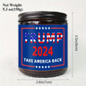 Donald Trump 2024 flag 1Pc Scented Candle 5.3Oz Soybean Wax Take America Great Again Gifts Idea for Supporter Employee Friend Coworker Father Mother Woman Men on US Elections Birthday Thanksgiving Christmas MAGA Gag Fun POP D