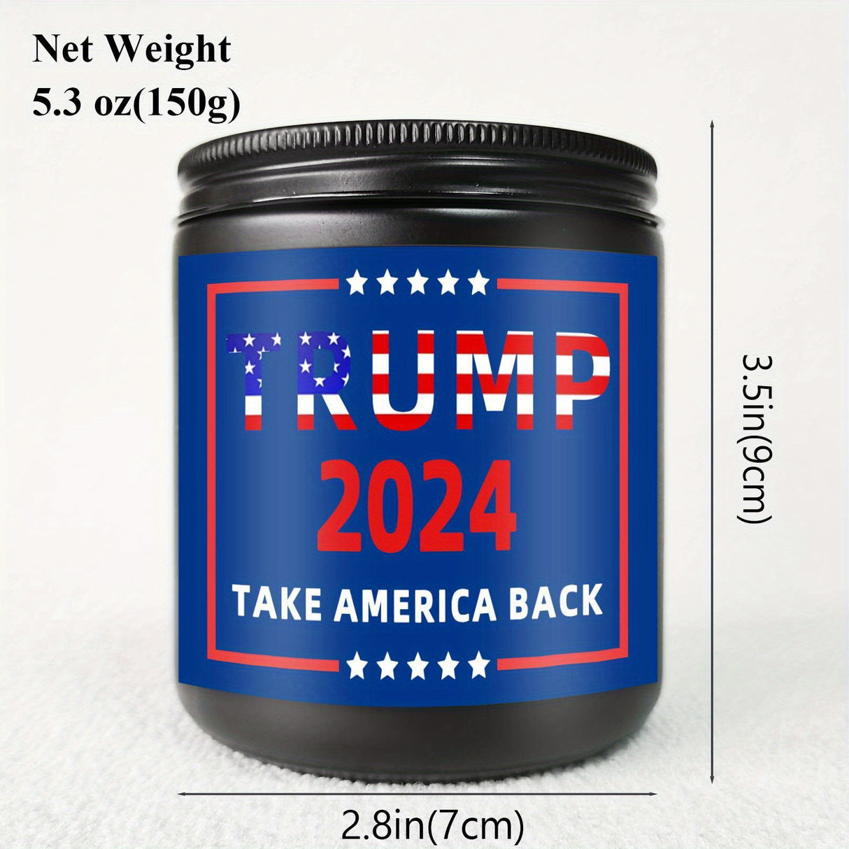 Donald Trump 2024 flag 1Pc Scented Candle 5.3Oz Soybean Wax Take America Great Again Gifts Idea for Supporter Employee Friend Coworker Father Mother Woman Men on US Elections Birthday Thanksgiving Christmas MAGA Gag Fun POP D