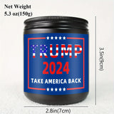 Donald Trump 2024 flag 1Pc Scented Candle 5.3Oz Soybean Wax Take America Great Again Gifts Idea for Supporter Employee Friend Coworker Father Mother Woman Men on US Elections Birthday Thanksgiving Christmas MAGA Gag Fun POP D