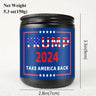 Donald Trump 2024 flag 1Pc Scented Candle 5.3Oz Soybean Wax Take America Great Again Gifts Idea for Supporter Employee Friend Coworker Father Mother Woman Men on US Elections Birthday Thanksgiving Christmas MAGA Gag Fun POP D