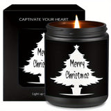 Merry Christmas Lavender Scented Candle Gifts for Men Women Him Her Male Female Mom Dad Husband Wife Boyfriend Grilfriend Sister Brother Best Friend Coworker Christmas tree spreading love and warmth Home Decor Funny wonderful