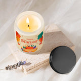 Happy Harvest Festival Scented Candle Fall Themed Autumn Orange Terracotta Burnt Rustic Farmhouse September October Thanksgiving Day Decoration Gift Idea for Home Women Woman Hostess Men Friends Mom Wife Grandma Cute I