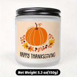 Bougie parfumée Happy Thanksgiving Day, thème d'automne, orange, citrouille, terre cuite, brûlée, rustique, ferme, novembre, remerciez, décoration, idée cadeau pour la maison, femme, hôtesse, homme, amis, sa mère, épouse, grand-mère, article mignon