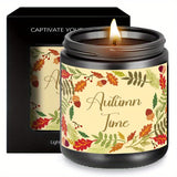 Bougie parfumée d'automne Thème d'automne Orange Terre cuite brûlée Ferme rustique Septembre Octobre Récolte Thanksgiving Jour Décoration Idée cadeau pour la maison Femmes Femme Hôtesse Hommes Amis Sa sœur Maman Épouse Grand-mère Mignon