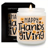Bougie parfumée Happy Thanksgiving Day, thème d'automne, orange, citrouille, terre cuite, brûlée, rustique, ferme, novembre, remerciez, décoration, idée cadeau pour la maison, femme, hôtesse, homme, amis, sa mère, épouse, grand-mère, article mignon