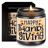 Bougie parfumée Happy Thanksgiving Day, thème d'automne, orange, citrouille, terre cuite, brûlée, rustique, ferme, novembre, remerciez, décoration, idée cadeau pour la maison, femme, hôtesse, homme, amis, sa mère, épouse, grand-mère, article mignon