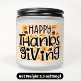 Bougie parfumée Happy Thanksgiving Day, thème d'automne, orange, citrouille, terre cuite, brûlée, rustique, ferme, novembre, remerciez, décoration, idée cadeau pour la maison, femme, hôtesse, homme, amis, sa mère, épouse, grand-mère, article mignon