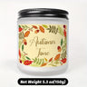 Bougie parfumée d'automne Thème d'automne Orange Terre cuite brûlée Ferme rustique Septembre Octobre Récolte Thanksgiving Jour Décoration Idée cadeau pour la maison Femmes Femme Hôtesse Hommes Amis Sa sœur Maman Épouse Grand-mère Mignon
