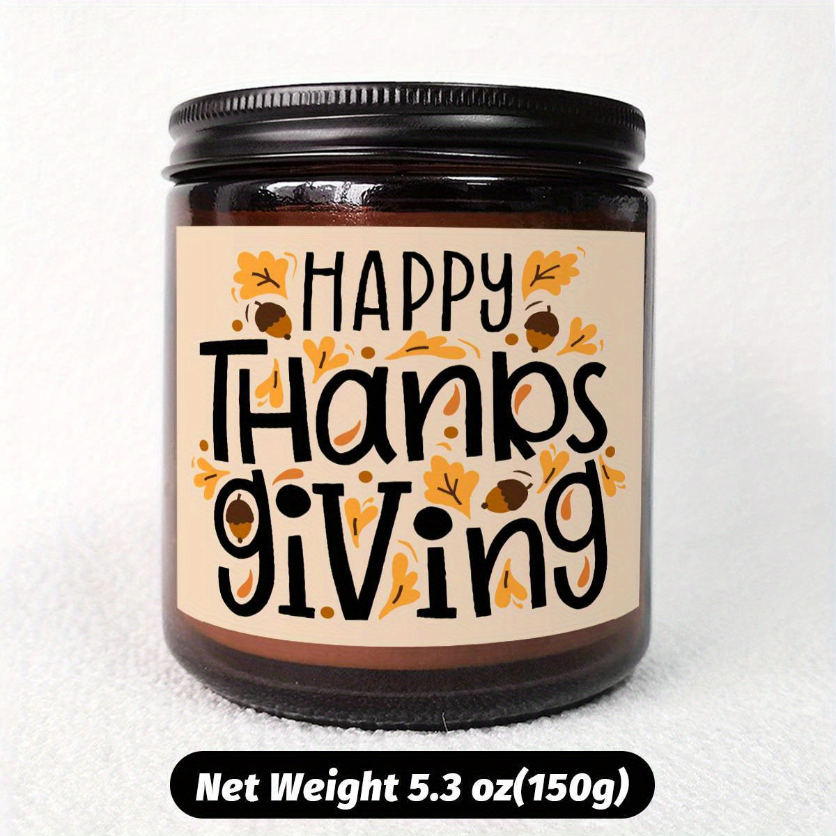 Bougie parfumée Happy Thanksgiving Day, thème d'automne, orange, citrouille, terre cuite, brûlée, rustique, ferme, novembre, remerciez, décoration, idée cadeau pour la maison, femme, hôtesse, homme, amis, sa mère, épouse, grand-mère, article mignon