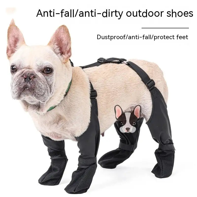 Waterproof Dog Shoes Adjustable Dog Boots Pet Breathbale Shoes For Outdoor Walking Soft French Dog Shoes Pets Paws Protector Pet Products - Lootquake