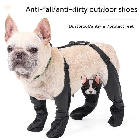 Waterproof Dog Shoes Adjustable Dog Boots Pet Breathbale Shoes For Outdoor Walking Soft French Dog Shoes Pets Paws Protector Pet Products - Lootquake