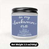 Bookworm Era Aromatherapy Candle - Smoke-Free Glass Scented Candle with Essential Oils for Readers, Plant-Based, Electricity-Free Ambiance