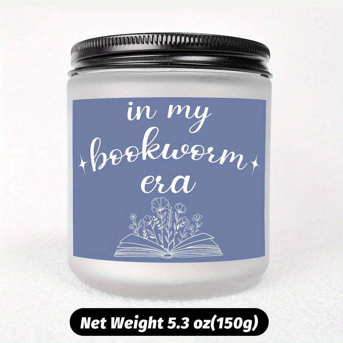 Bookworm Era Aromatherapy Candle - Smoke-Free Glass Scented Candle with Essential Oils for Readers, Plant-Based, Electricity-Free Ambiance