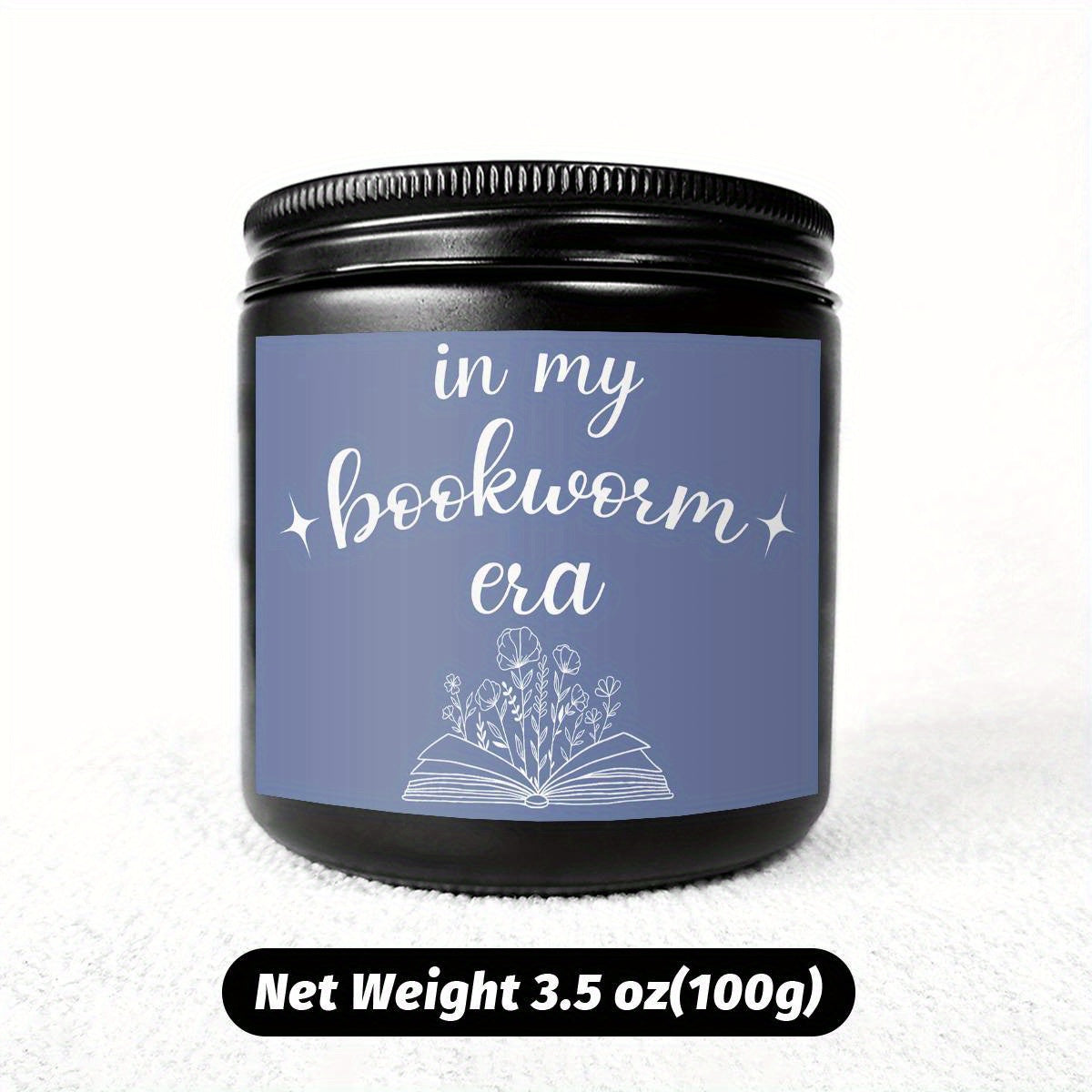 Bookworm Era Aromatherapy Candle - Smoke-Free Glass Scented Candle with Essential Oils for Readers, Plant-Based, Electricity-Free Ambiance