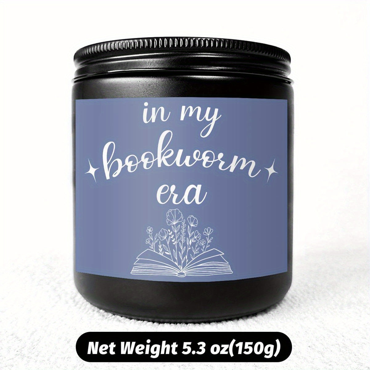 Bookworm Era Aromatherapy Candle - Smoke-Free Glass Scented Candle with Essential Oils for Readers, Plant-Based, Electricity-Free Ambiance