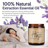 Just Hugs Scented Candle Get Well Soon Gift Idea for Women Men Friend Loss of Loved One Memorial Condolences Bereavement Sympathy Illness Cancer Surgery Recovery Get Well Soon Feel Better Thinking of You Encouragement Inspira
