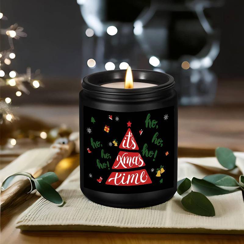 1pc Lavender Scented Candle It's Xmas Time Christmas Birthday Gift For Women Her Mom Grandma Sister Teacher Coworkers Wife Girlfriend Nurse Aesthetic Decoration