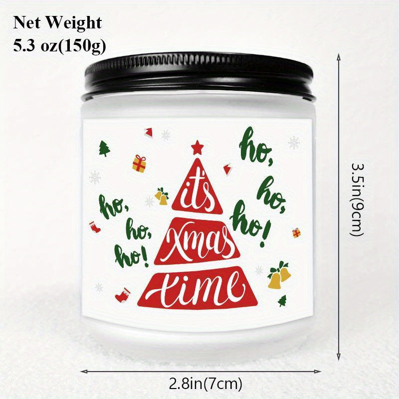 1pc Lavender Scented Candle It's Xmas Time Christmas Birthday Gift For Women Her Mom Grandma Sister Teacher Coworkers Wife Girlfriend Nurse Aesthetic Decoration