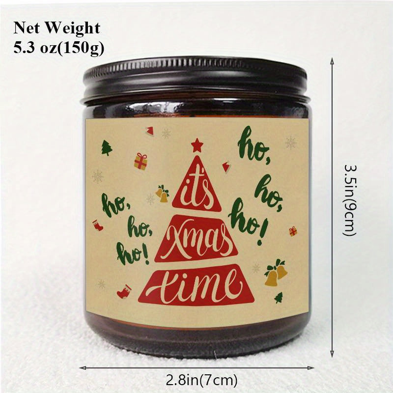 1pc Lavender Scented Candle It's Xmas Time Christmas Birthday Gift For Women Her Mom Grandma Sister Teacher Coworkers Wife Girlfriend Nurse Aesthetic Decoration